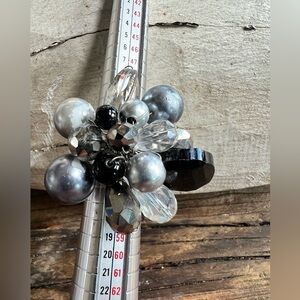 Elegant Black and Silver Statement Ring